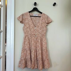 PETAL & PUP - DANCER DRESS IN TAN - XS